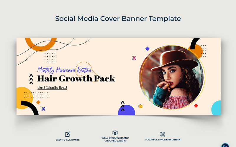 Beauty Tips Facebook Cover Banner Design Template-16 Social Media