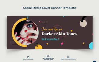 Beauty Tips Facebook Cover Banner Design Template-17