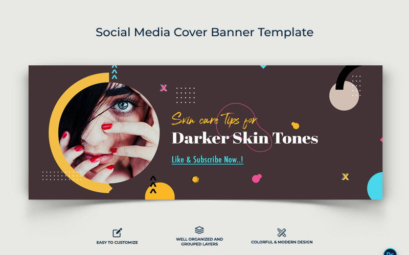 Beauty Tips Facebook Cover Banner Design Template-17 Social Media