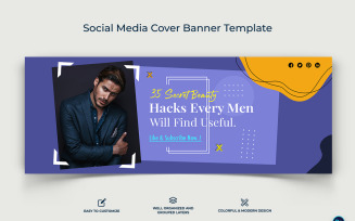 Beauty Tips Facebook Cover Banner Design Template-18