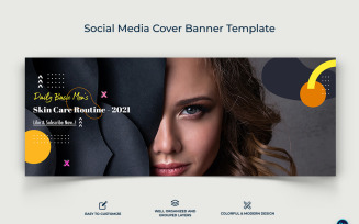 Beauty Tips Facebook Cover Banner Design Template-19
