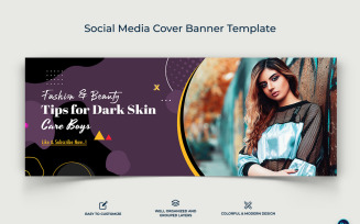 Beauty Tips Facebook Cover Banner Design Template-20
