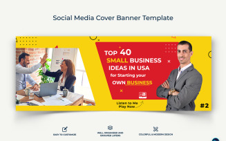 Business Service Facebook Cover Banner Design Template-08