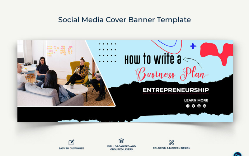 Business Service Facebook Cover Banner Design Template-15 Social Media