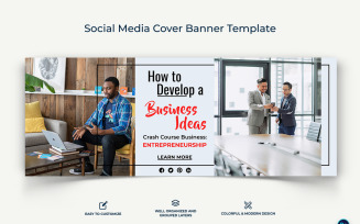 Business Service Facebook Cover Banner Design Template-18