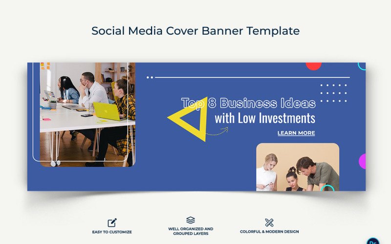 Business Service Facebook Cover Banner Design Template-20 Social Media