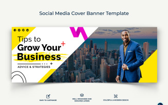 Business Service Facebook Cover Banner Design Template-24