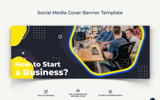 Business Service Facebook Cover Banner Design Template-25