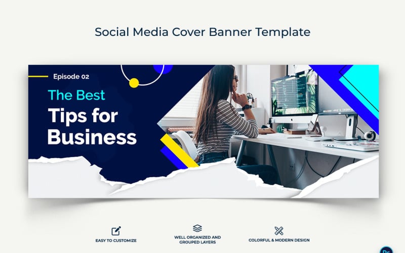 Business Service Facebook Cover Banner Design Template-26 Social Media