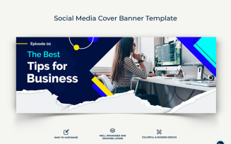 Business Service Facebook Cover Banner Design Template-26