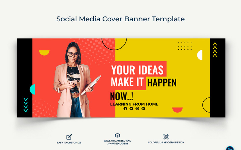 Business Service Facebook Cover Banner Design Template-27 Social Media