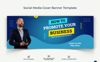 Business Service Facebook Cover Banner Design Template-28