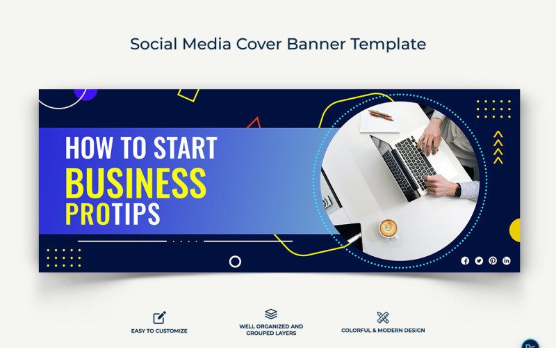 Business Service Facebook Cover Banner Design Template-29 Social Media