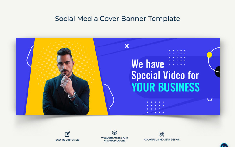 Business Service Facebook Cover Banner Design Template-30 Social Media
