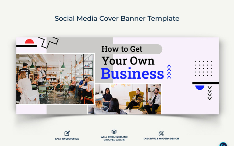 Business Service Facebook Cover Banner Design Template-32 Social Media