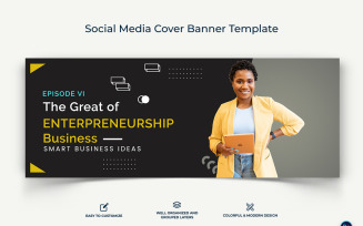 Business Service Facebook Cover Banner Design Template-34