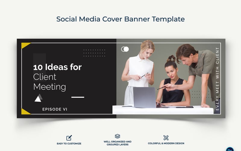 Business Service Facebook Cover Banner Design Template-35 Social Media