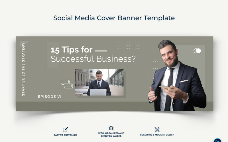 Business Service Facebook Cover Banner Design Template-36 Social Media