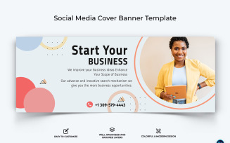 Business Service Facebook Cover Banner Design Template-37