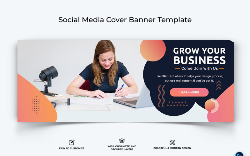 Business Service Facebook Cover Banner Design Template-40 Social Media