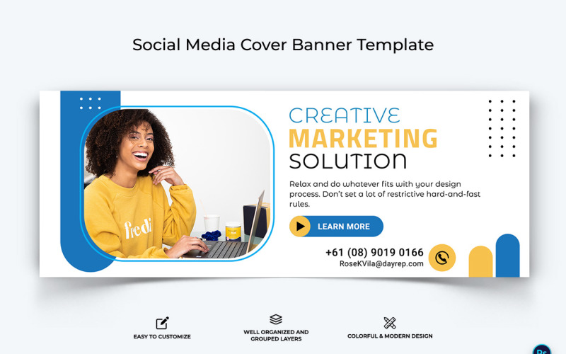 Business Service Facebook Cover Banner Design Template-44 Social Media