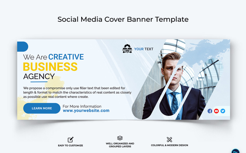 Business Service Facebook Cover Banner Design Template-45 Social Media