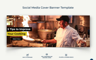 Chef Facebook Cover Banner Design Template-03