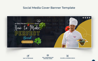 Chef Facebook Cover Banner Design Template-04