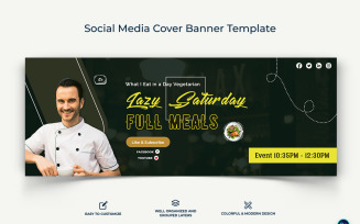 Chef Facebook Cover Banner Design Template-06