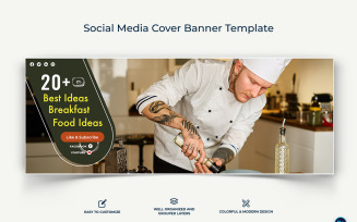 Chef Facebook Cover Banner Design Template-07
