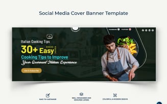 Chef Facebook Cover Banner Design Template-08