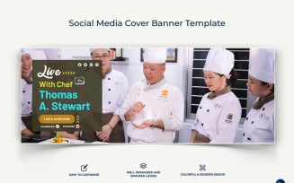 Chef Facebook Cover Banner Design Template-09