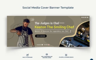 Chef Facebook Cover Banner Design Template-10