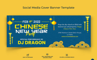 Chinese New Year Facebook Cover Banner Design Template-14
