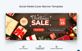 Christmas Sale Offer Facebook Cover Banner Design Template-02