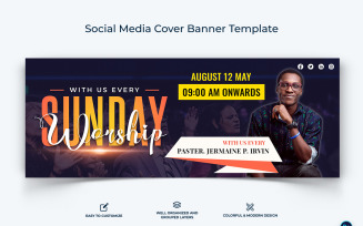 Church Facebook Cover Banner Design Template-12
