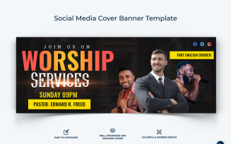 Church Facebook Cover Banner Design Template-14