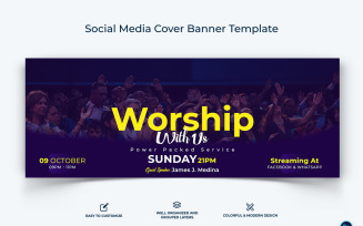 Church Facebook Cover Banner Design Template-16