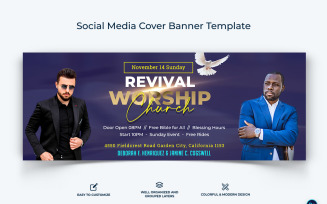 Church Facebook Cover Banner Design Template-20