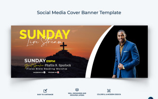 Church Facebook Cover Banner Design Template-21