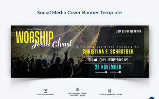 Church Facebook Cover Banner Design Template-22