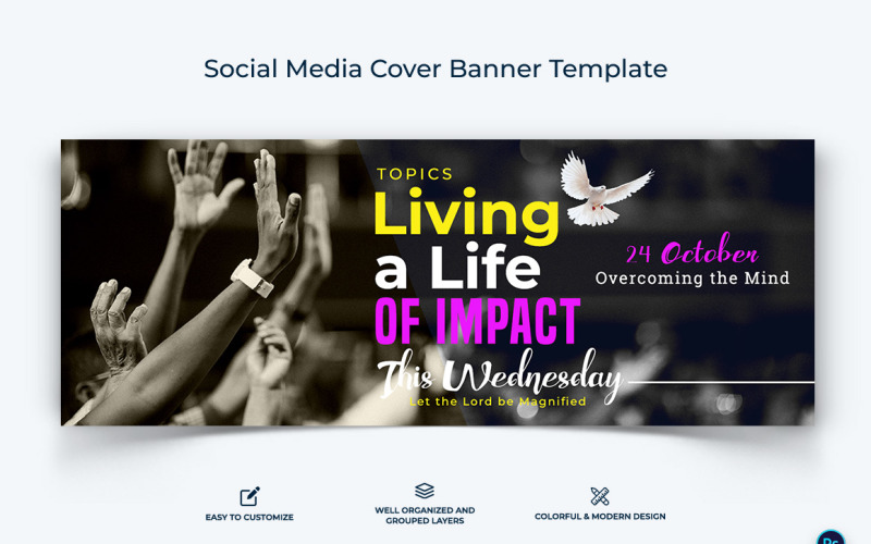 Church Facebook Cover Banner Design Template-24 Social Media