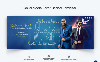 Church Facebook Cover Banner Design Template-28
