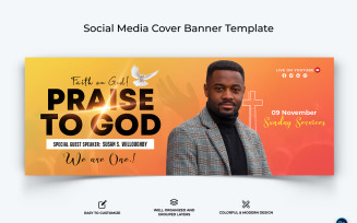 Church Facebook Cover Banner Design Template-30