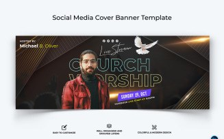 Church Facebook Cover Banner Design Template-32