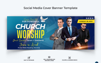 Church Facebook Cover Banner Design Template-34
