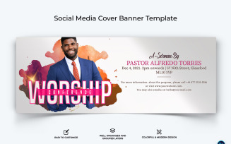 Church Facebook Cover Banner Design Template-40