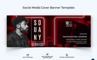 Church Facebook Cover Banner Design Template-49