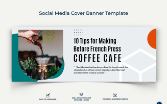 Coffee Making Facebook Cover Banner Design Template-01