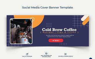 Coffee Making Facebook Cover Banner Design Template-03